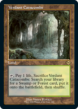 Foil】(440)□旧枠□《新緑の地下墓地/Verdant Catacombs》[MH2-BF