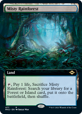 (438)■旧枠■《霧深い雨林/Misty Rainforest》[MH2-BF] 土地R