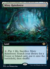 【Foil】(477)■拡張アート■《霧深い雨林/Misty Rainforest》[MH2-BF] 土地R