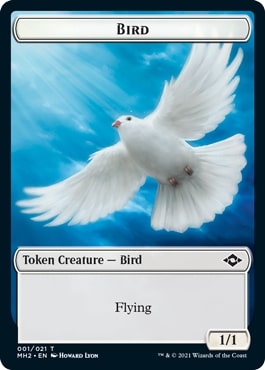 【Foil】(001)《鳥トークン/Bird token》[MH2] 白
