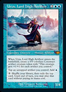 【Foil】(011)■旧枠■《最高工匠卿、ウルザ/Urza, Lord High Artificer》[MH1-RT] 青R
