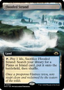 【Foil】(464)■拡張アート■《溢れかえる岸辺/Flooded Strand》[MH3-BF] 土地R