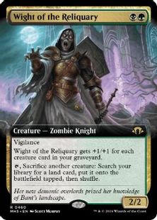 (460)■拡張アート■《聖遺のワイト/Wight of the Reliquary》[MH3-BF] 金R