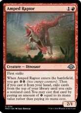 (114)《色めき立つ猛竜/Amped Raptor》[MH3] 赤U