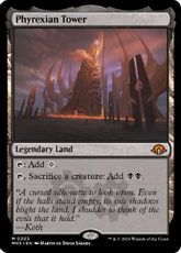 【Foil】(303)■プレリリース■《ファイレクシアの塔/Phyrexian Tower》[MH3] 土地R