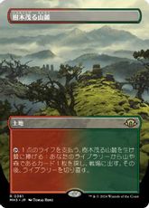【Foil】(361)■ボーダーレス■《樹木茂る山麓/Wooded Foothills》[MH3-BF] 土地R