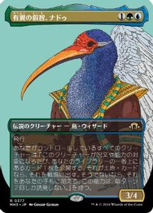 Foil】(377)□ボーダーレス□《有翼の叡智、ナドゥ/Nadu, Winged 