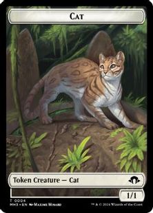 【Foil】(004)《猫トークン/Cat Token》[MH3] 白