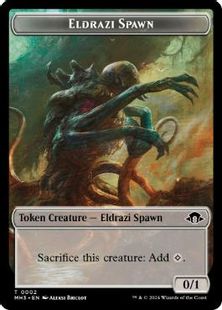 【リップル・Foil】(038/003)《エルドラージ・落とし子+エルドラージ・末裔トークン/Eldrazi Spawn+Eldrazi Scion Token》[MH3] 無/無