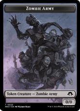 【Foil】(022)《ゾンビ・軍団トークン/Zombie Army Token》[MH3] 黒