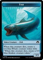 【Foil】(010)《魚トークン/Fish Token》[MH3] 青