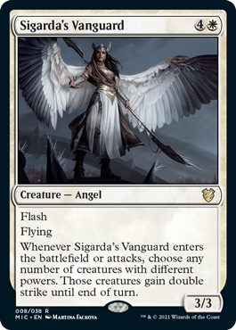 (008)《シガルダの先兵/Sigarda's Vanguard》[MIC] 白R