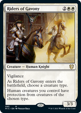 (093)《ガヴォニーの騎手/Riders of Gavony》[MIC] 白R