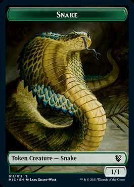 (011/002)《蛇トークン/Snake Token》[MIC] 緑/白