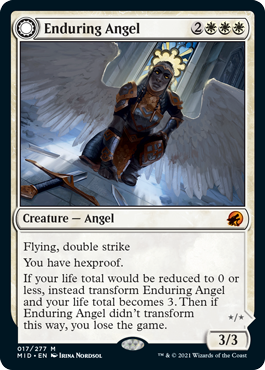 【Foil】(017)《不朽の天使/Enduring Angel》/《天使の処罰者/Angelic Enforcer》[MID] 白R