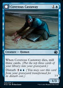(045)《欲深き逃散者/Covetous Castaway》/《幽体の懲罰者/Ghostly Castigator》[MID] 青U