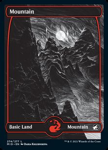 【Foil】(274)■フルアート■《山/Mountain》[MID] 土地