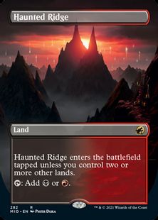 【Foil】(282)■ボーダーレス■《憑依された峰/Haunted Ridge》[MID-BF] 土地R