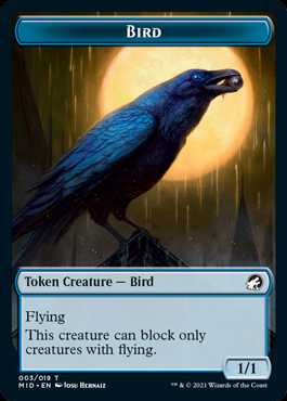 【Foil】《鳥トークン》[MID]青