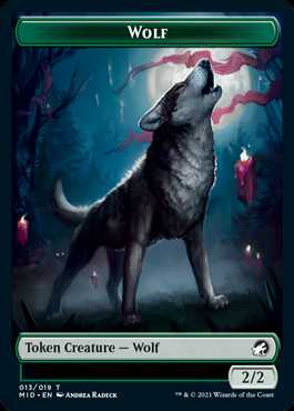(013/011)《狼トークン/Wolf Token》[MID] 緑/緑