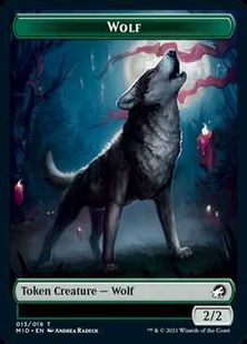 (013/011)《狼+蜘蛛トークン/Wolf+Spider Token》[MID] 緑/緑