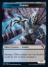 【Foil】(015)《ゾンビトークン/Zombie Token》[MID] 金