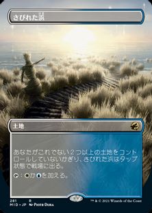 【Foil】(281)■ボーダーレス■《さびれた浜/Deserted Beach》[MID-BF] 土地R