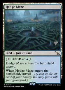 【Foil】(262)■プロモスタンプ付■《迷路庭園/Hedge Maze》[Pスタンプ_MKM] 土地R