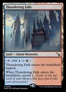Foil】(269)□プロモスタンプ付□《轟音の滝/Thundering Falls》[P 