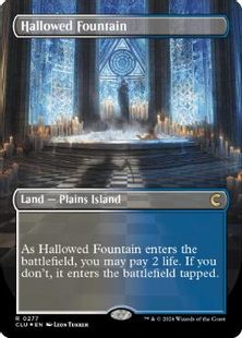 【Foil】(277)■ボーダーレス■《神聖なる泉/Hallowed Fountain》[CLU] 土地R