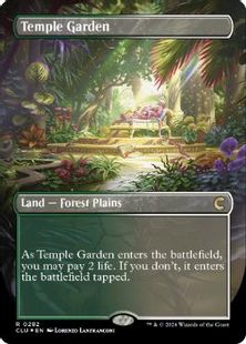 Foil】(282)□ボーダーレス□《寺院の庭/Temple Garden》[CLU] 土地R 