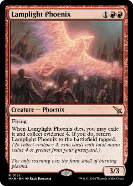 (137)《ランプ光のフェニックス/Lamplight Phoenix》[MKM] 赤R