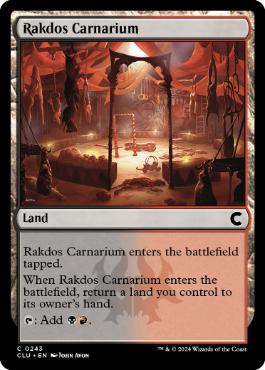 (243)《ラクドスの肉儀場/Rakdos Carnarium》[CLU] 土地C