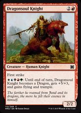 【Foil】《竜魂の騎士/Dragonsoul Knight》[MM2] 赤C
