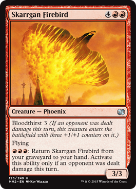 【Foil】《スカルガンの火の鳥/Skarrgan Firebird》[MM2] 赤U