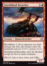 【Foil】《嵐血の狂戦士/Stormblood Berserker》[MM2] 赤U