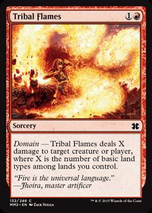 【Foil】《部族の炎/Tribal Flames》[MM2] 赤C