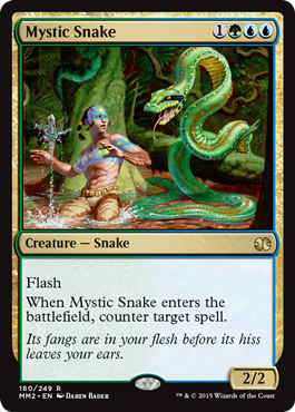 【Foil】《神秘の蛇/Mystic Snake》[MM2] 金R