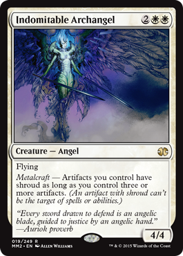 【Foil】《不退転の大天使/Indomitable Archangel》[MM2] 白R