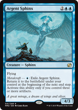 《銀白のスフィンクス/Argent Sphinx》[MM2] 青R