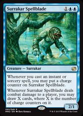 【Foil】《サラカーの呪文刃/Surrakar Spellblade》[MM2] 青R