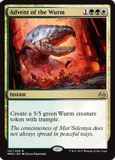 【Foil】《ワームの到来/Advent of the Wurm》[MM3] 金R