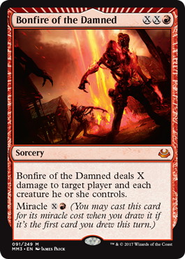 【Foil】《忌むべき者のかがり火/Bonfire of the Damned》[MM3] 赤R