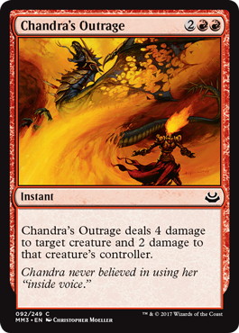 【Foil】《チャンドラの憤慨/Chandra's Outrage》[MM3] 赤C