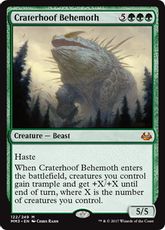 【Foil】《孔蹄のビヒモス/Craterhoof Behemoth》[MM3] 緑R
