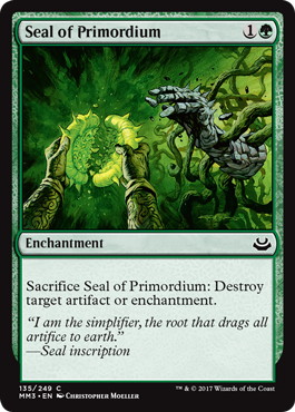 【Foil】《原基の印章/Seal of Primordium》[MM3] 緑C
