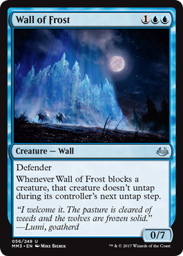 【Foil】《霜の壁/Wall of Frost》[MM3] 青U