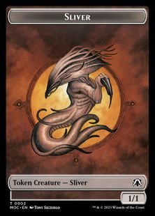 (002/024)《スリヴァー+ゴブリントークン/Sliver+Goblin Token》[MOC] 無/赤