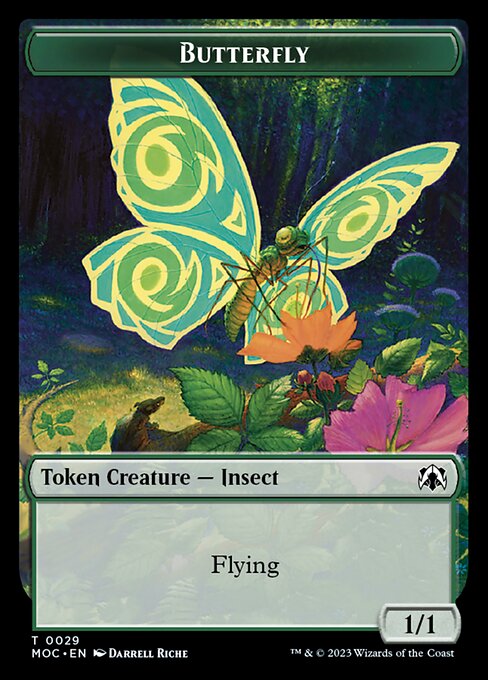 (029/045)《蝶+都市の承認トークン/Butterfly+City's Blessing token》[MOC] 緑/無