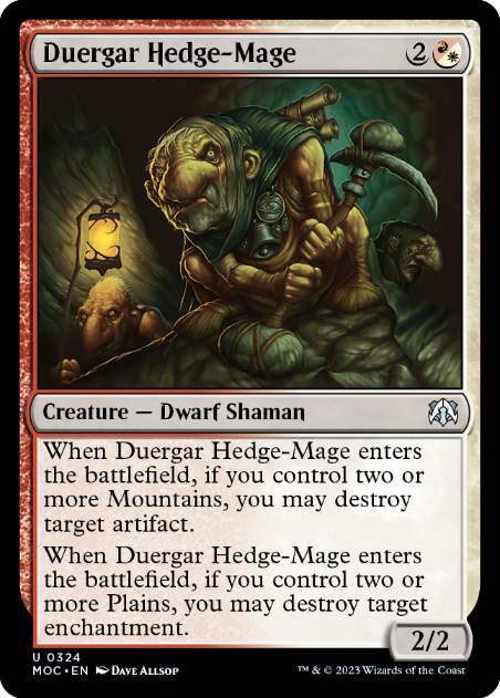 (324)《デュルガーの垣魔道士/Duergar Hedge-Mage》[MOC] 混U